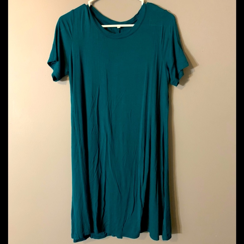 Teal T-Shirt Dress